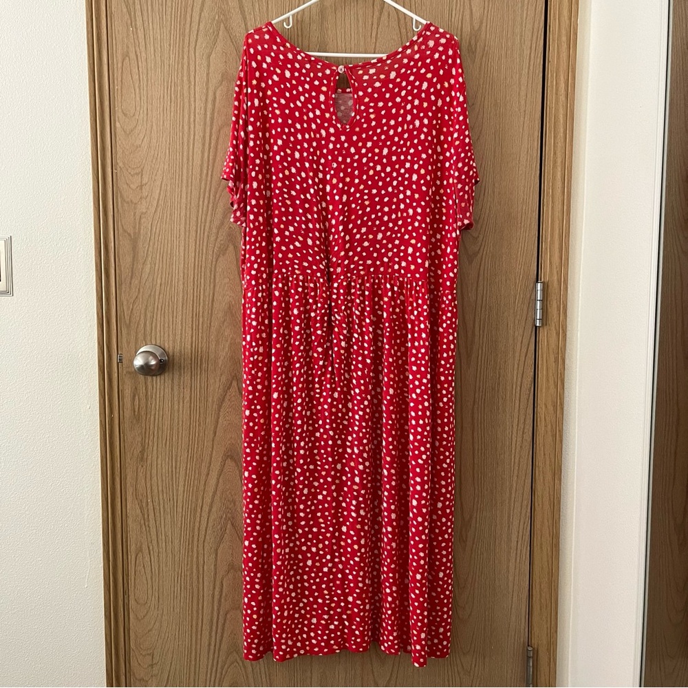 ASOS Wednesday’s Girl Smudge Spot Midi Smock Short Sleeve Dress Plus Size Curve - Picture 4 of 11